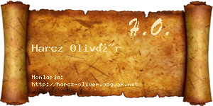 Harcz Olivér névjegykártya